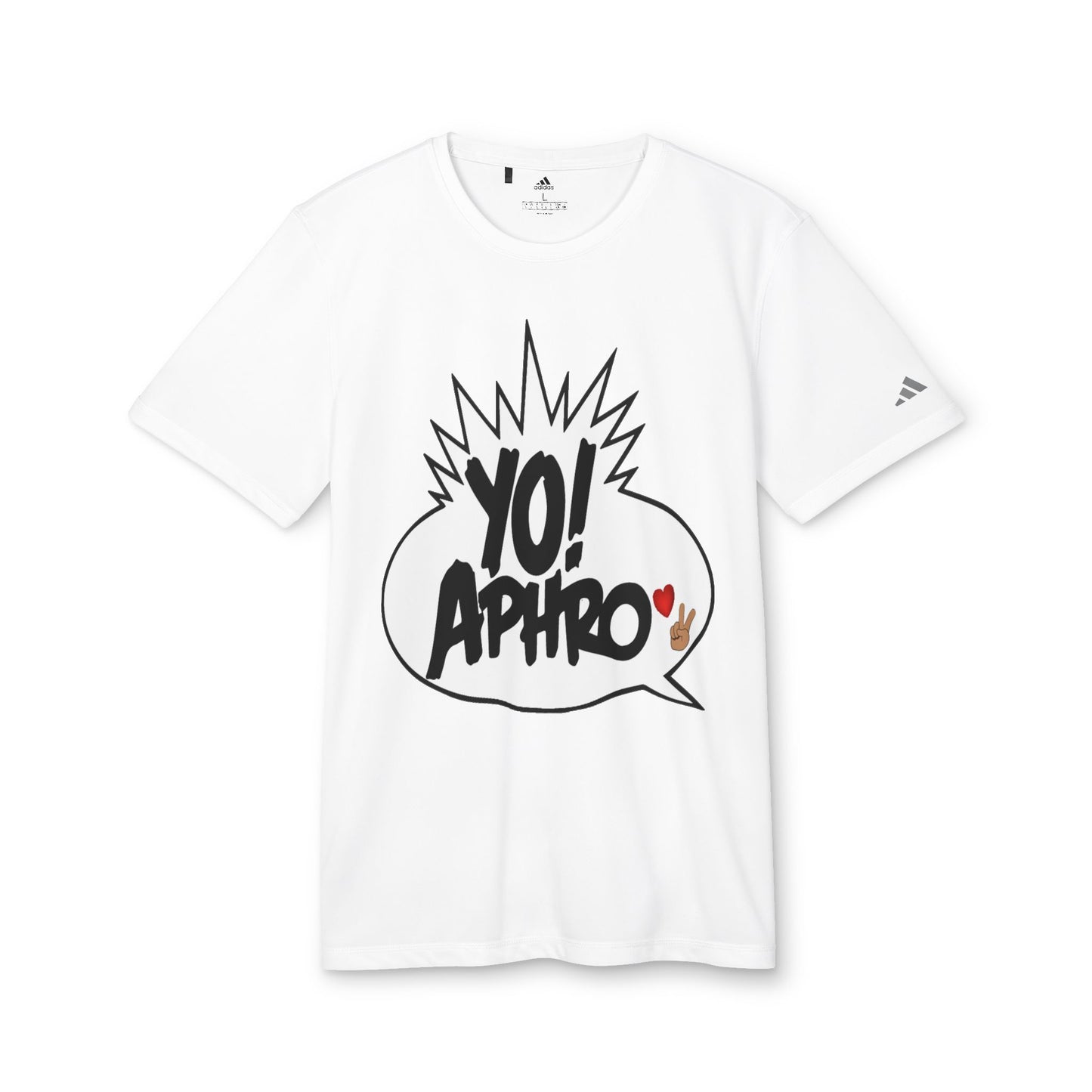 YoAphro❤️✌🏼️ White Love and Peace Adidas Tee