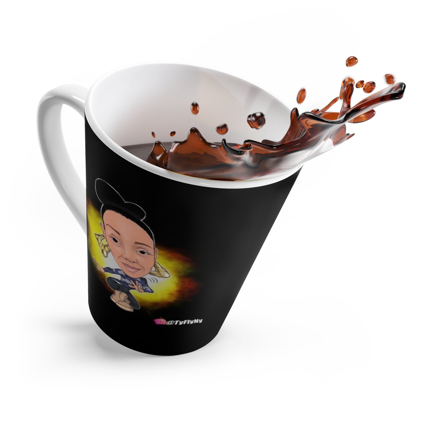 ☕🔥 The YoAphro "Cafe Con Leche" Latte Mug: @tyflyny series🎤✨