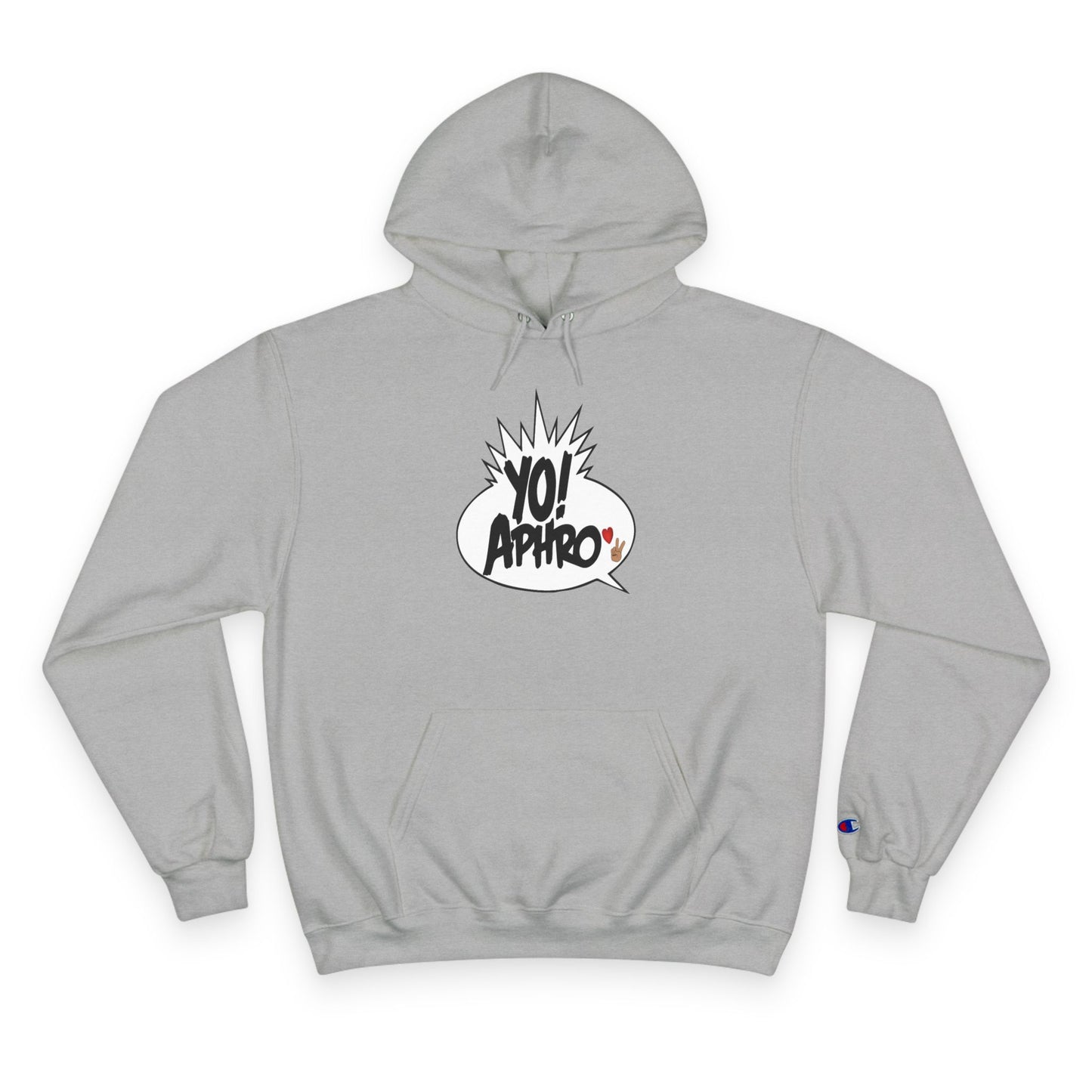 Hip Hop Champion Hoodie with YO! and HYP Not Stop Graphic - Streetwear, Gift for Music Lovers, Urban Style, Fun Casual Wear