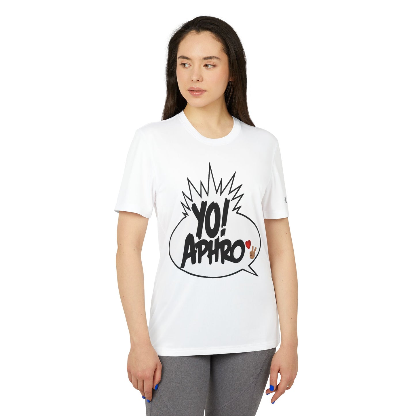 YoAphro❤️✌🏼️ White Love and Peace Adidas Tee