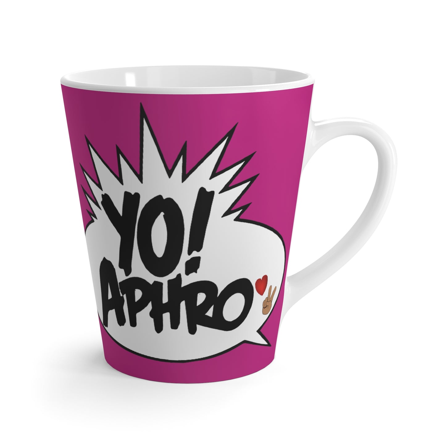 ☕🔥 The YoAphro "Con Leche" Fuchsia Pink Latte Mug: A Smooth Sip of Hip-Hop Magic! 🎤✨