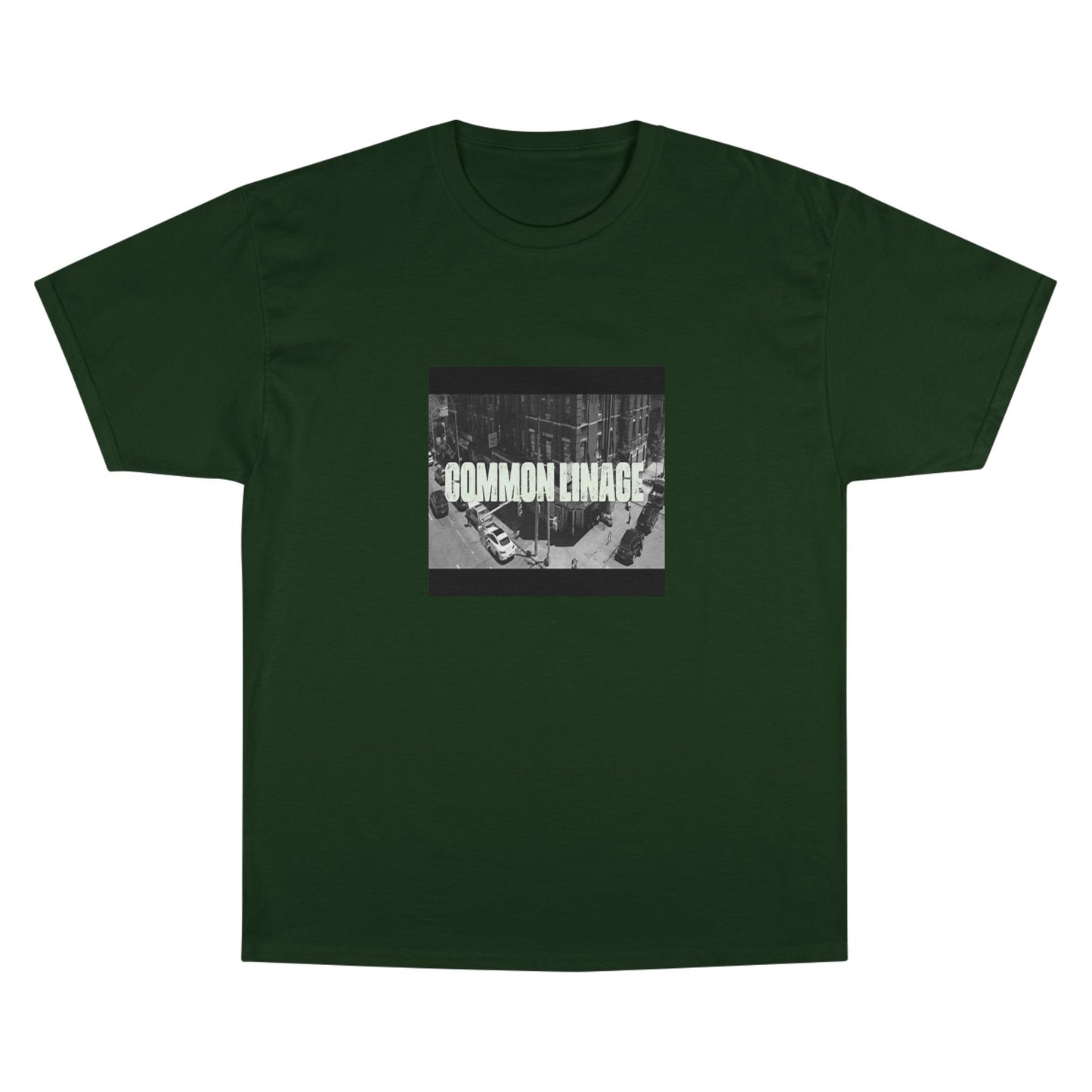 Common Lineage Dark Green Champion Tee