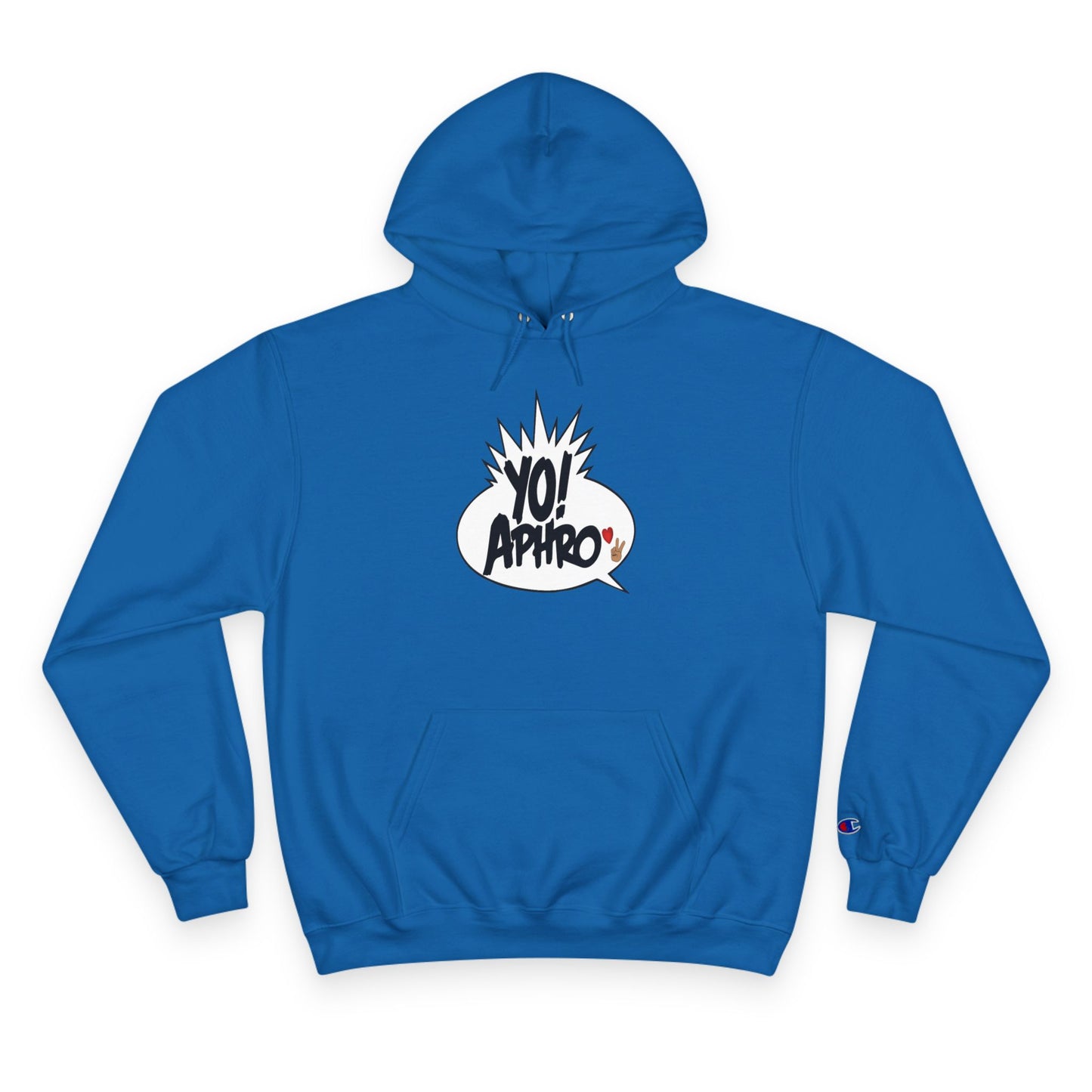 Hip Hop Champion Hoodie with YO! and HYP Not Stop Graphic - Streetwear, Gift for Music Lovers, Urban Style, Fun Casual Wear