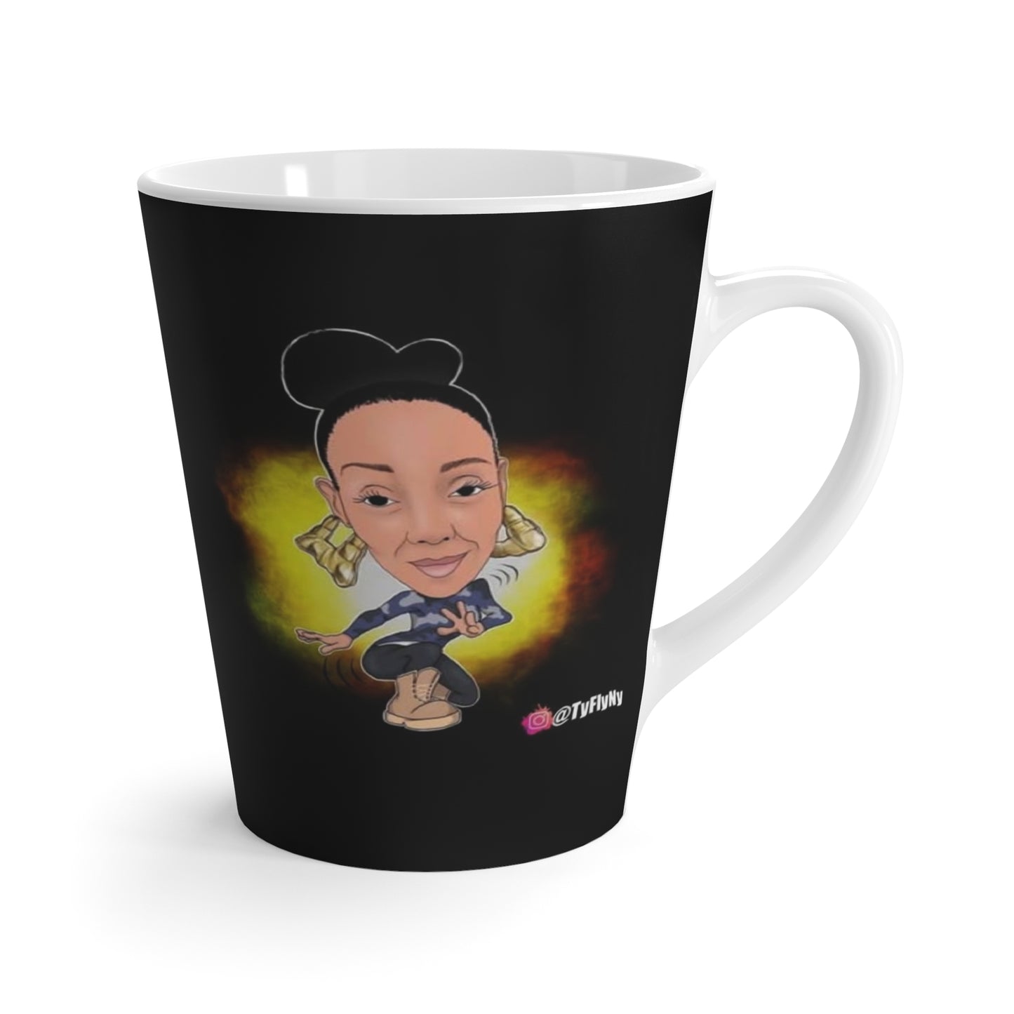 ☕🔥 The YoAphro "Cafe Con Leche" Latte Mug: @tyflyny series🎤✨