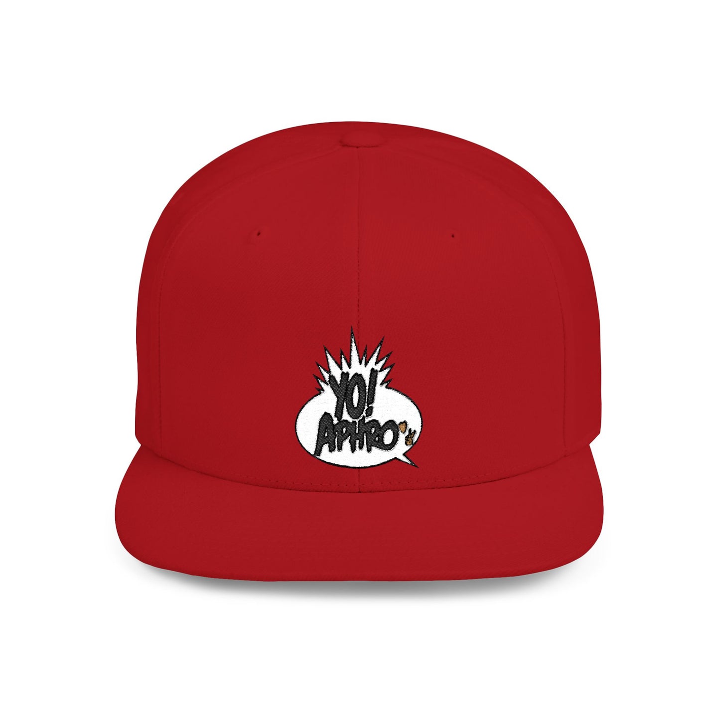 YoAphro❤️✌🏼️! Graphic Flat Bill Red Snapback