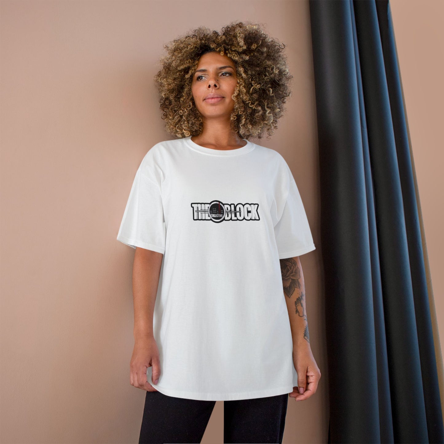The Block Collective White Champion Tee