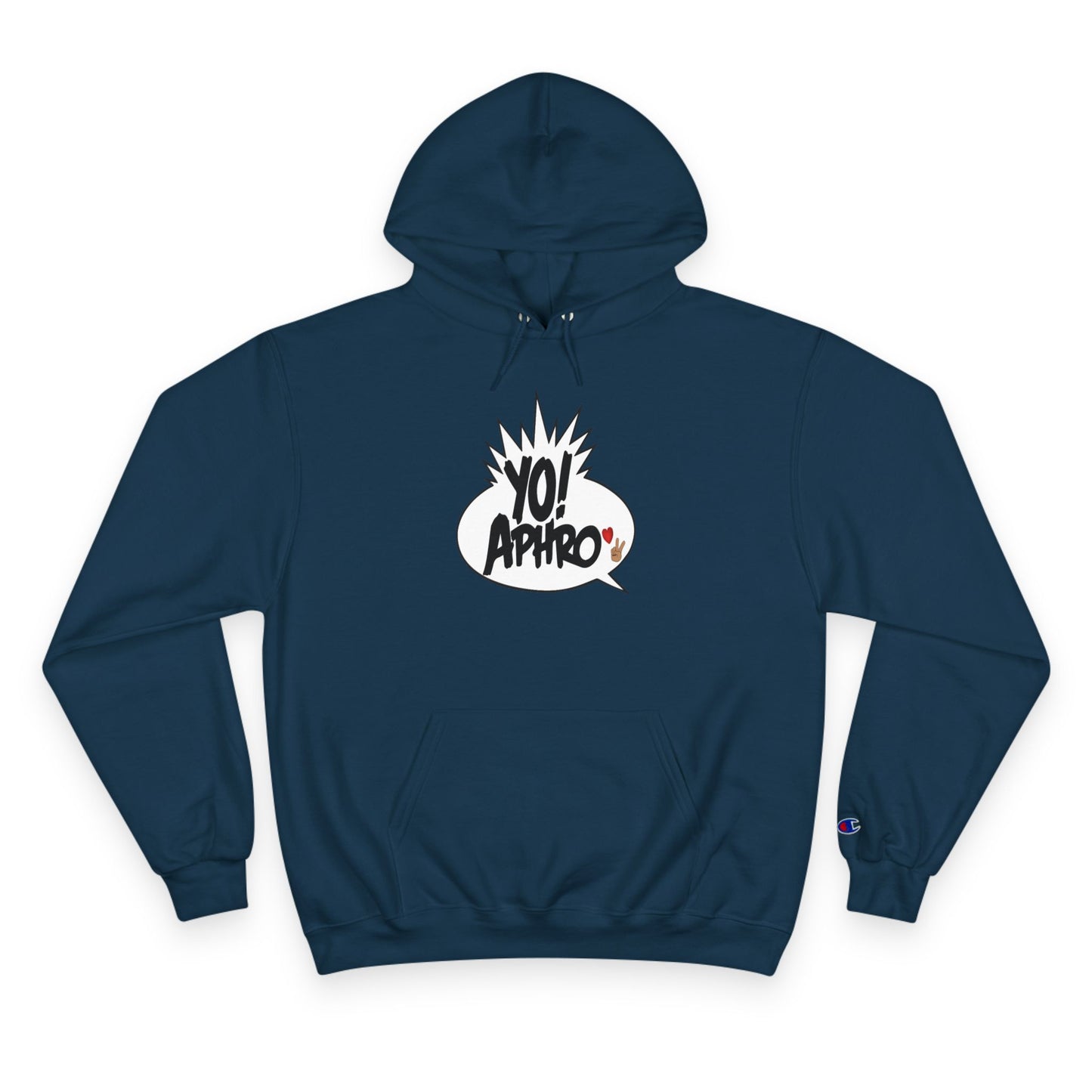 Hip Hop Champion Hoodie with YO! and HYP Not Stop Graphic - Streetwear, Gift for Music Lovers, Urban Style, Fun Casual Wear
