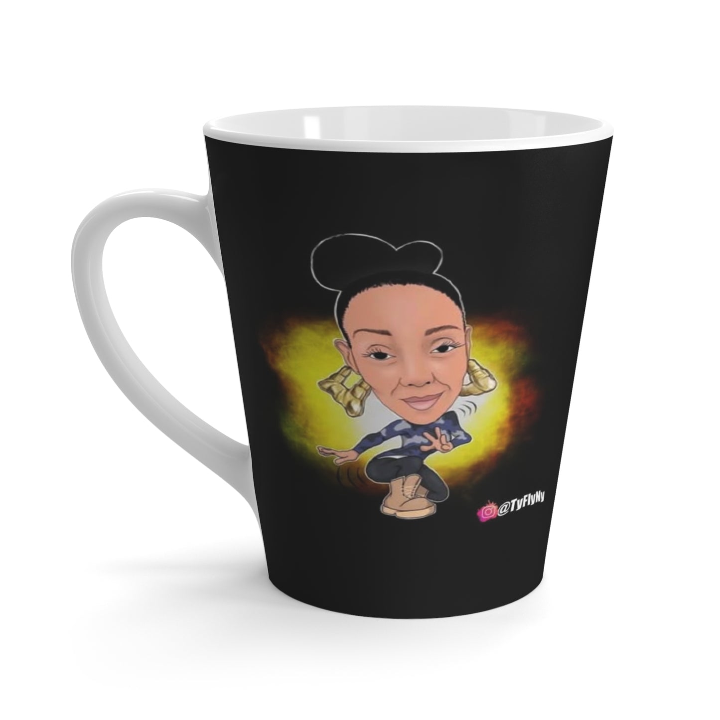☕🔥 The YoAphro "Cafe Con Leche" Latte Mug: @tyflyny series🎤✨