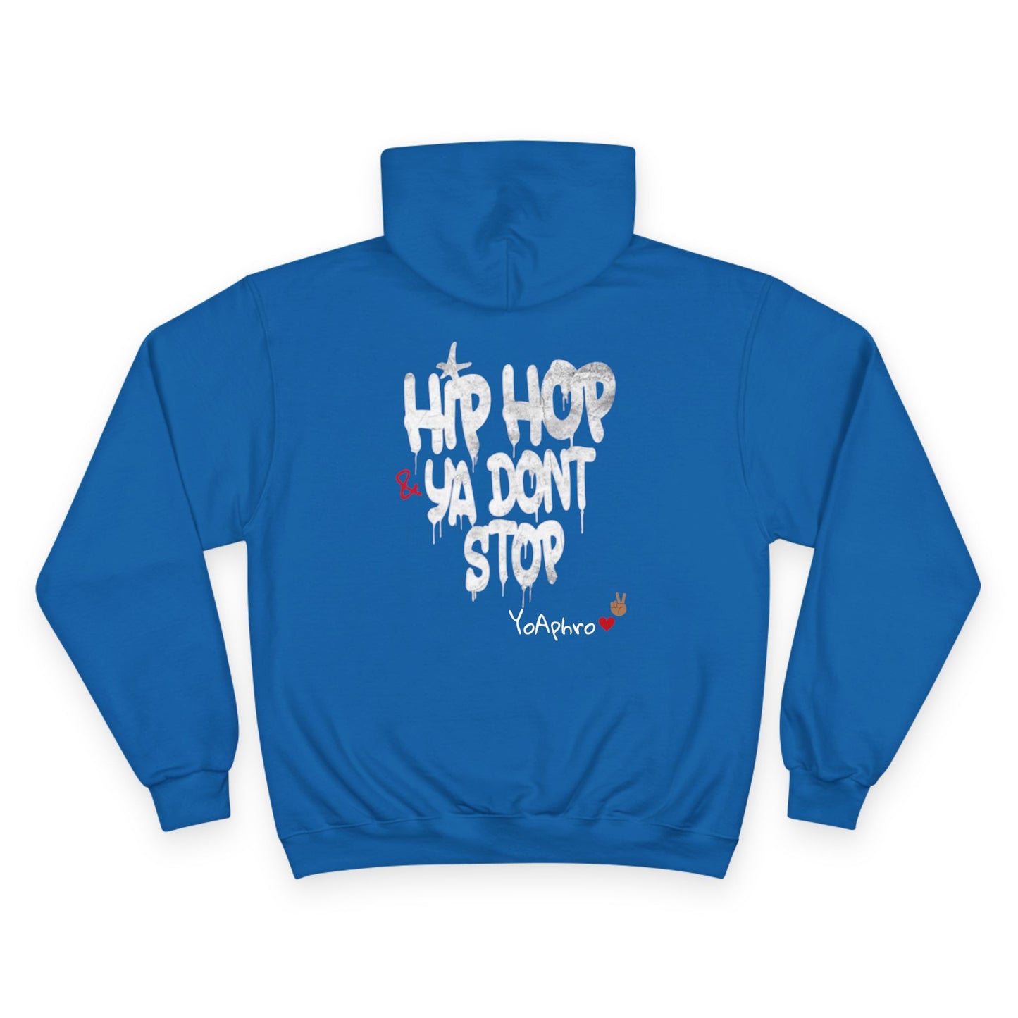 Hip Hop Champion Hoodie with YO! and HYP Not Stop Graphic - Streetwear, Gift for Music Lovers, Urban Style, Fun Casual Wear