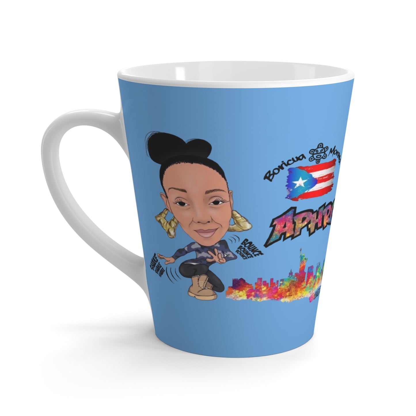 ☕🔥 The YoAphro "Con Leche" PR Latte Mug: A Smooth Sip of Hip-Hop Magic! 🎤✨
