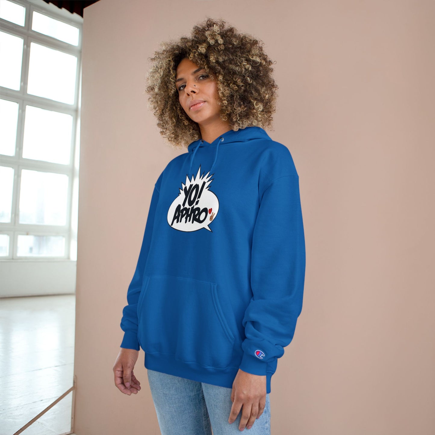 Hip Hop Champion Hoodie with YO! and HYP Not Stop Graphic - Streetwear, Gift for Music Lovers, Urban Style, Fun Casual Wear