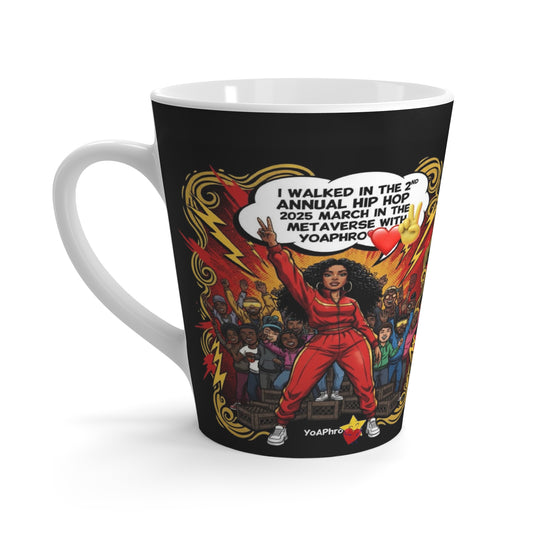 Hip Hop Celebration Latte Mug, Unique Gift for Music Lovers, Black Culture Art, Perfect for Birthdays, Anniversaries, and Holidays